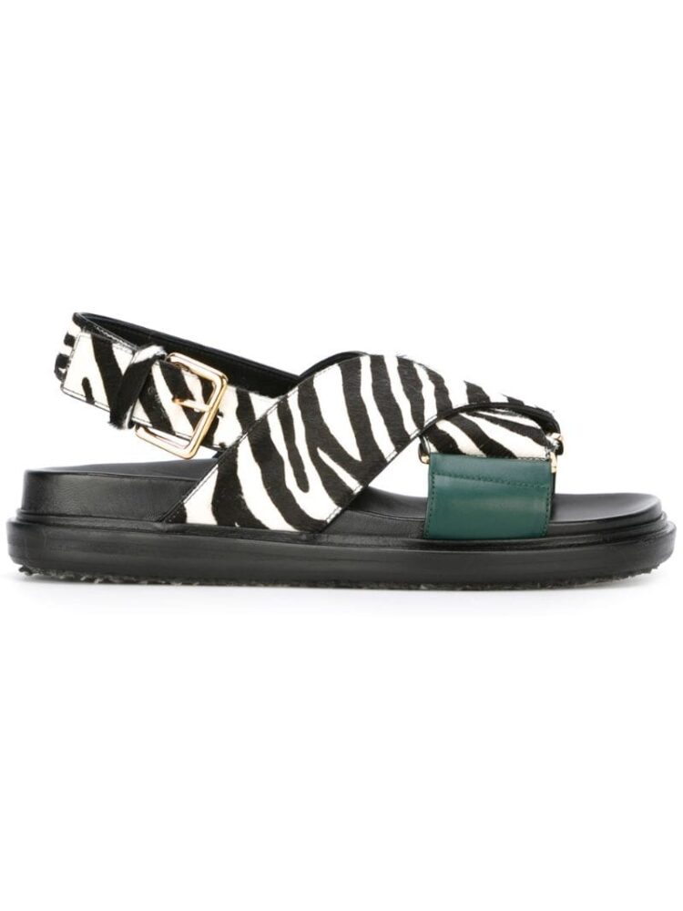 Marni 'Fussbett' Sandal sneakers (zwart)