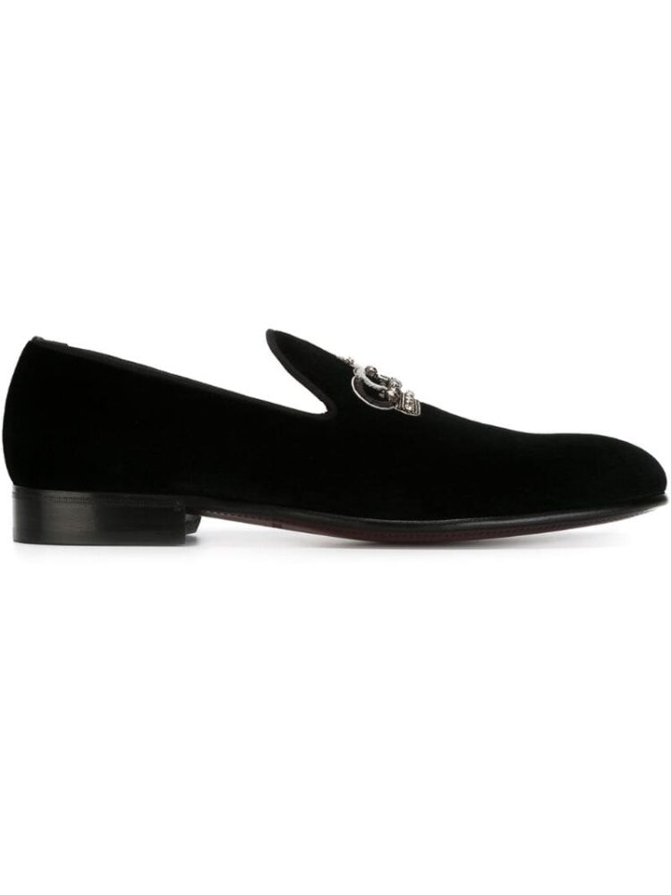 Dolce & Gabbana Slipper mit Kronenstickerei sneakers (zwart)