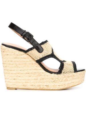 Robert Clergerie Kontrastierende Wedge-Sandal sneakers (zwart)