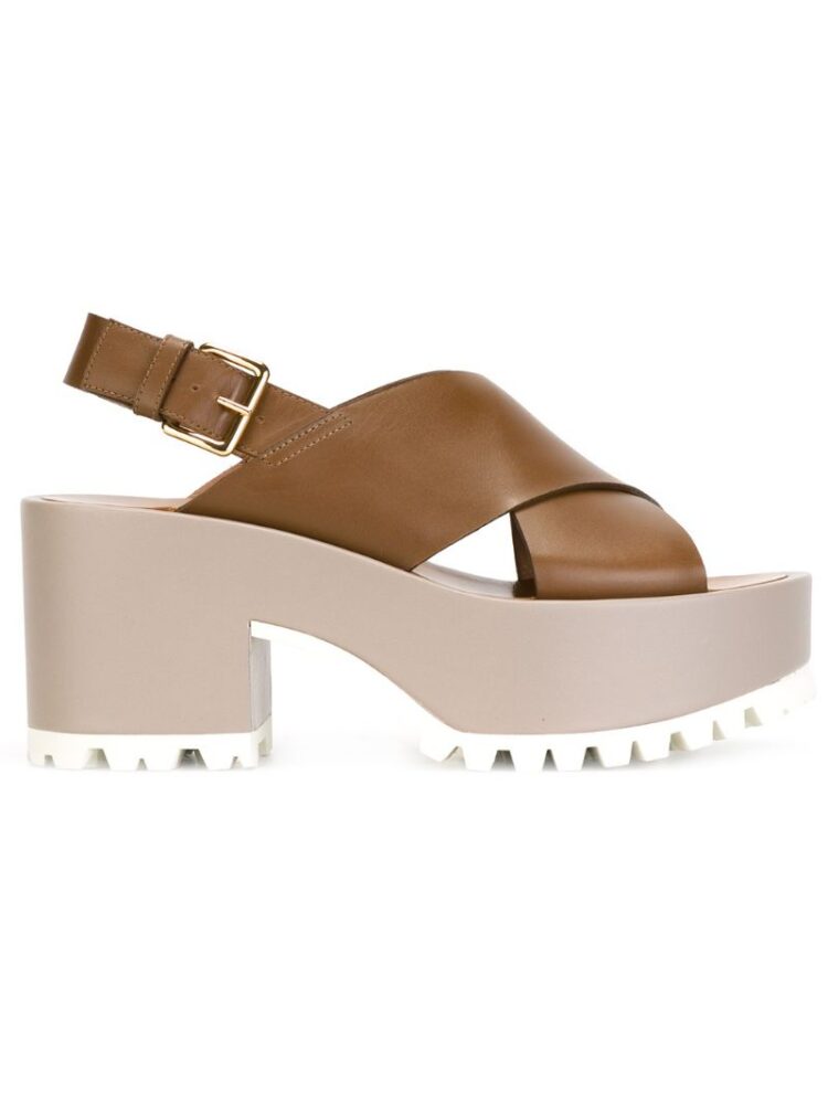 Marni Sandalen mit Riemch sneakers (bruin)