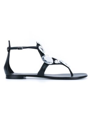 Giuseppe Zanotti Design crystal embellished sandal sneakers (zwart)