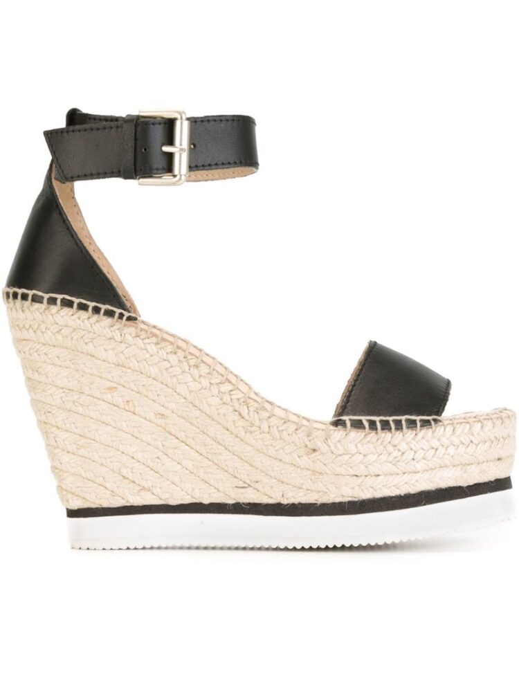 By Chloé 'Glyn' Wedge-Sandal sneakers (zwart)