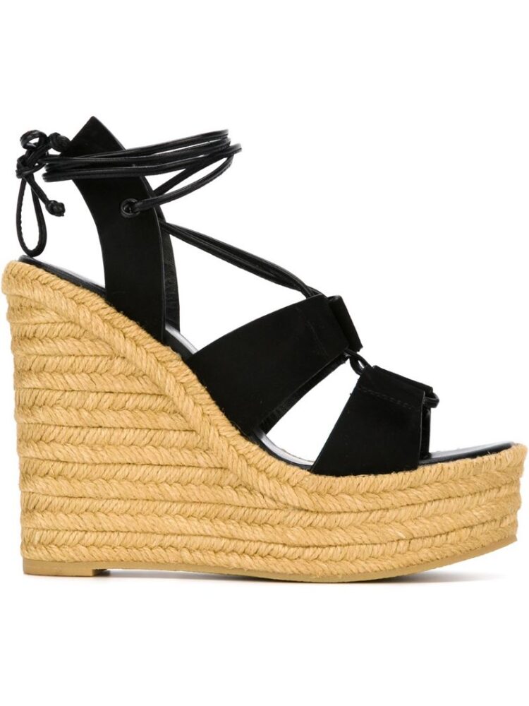 int Laurent Wedge-Sandalen mit Knotenverschlu sneakers (zwart)