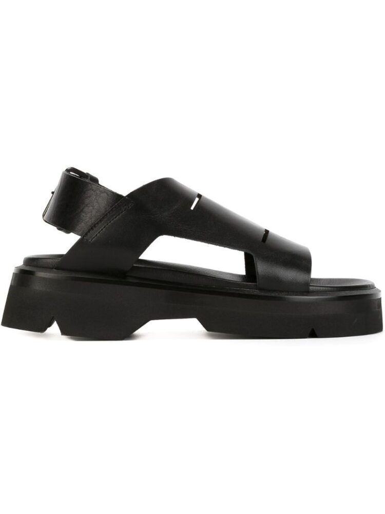 Julius open toe sandal sneakers (zwart)