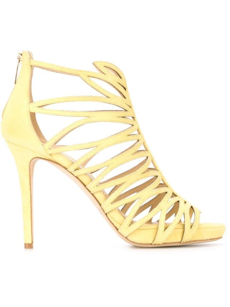 Jimmy Choo 'Kaye 100' Wildledersandal sneakers (geel)