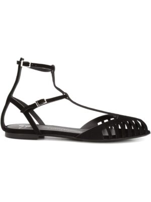 Giuseppe Zanotti Design Flache Sandalen mit Knöchelriem sneakers (zwart)