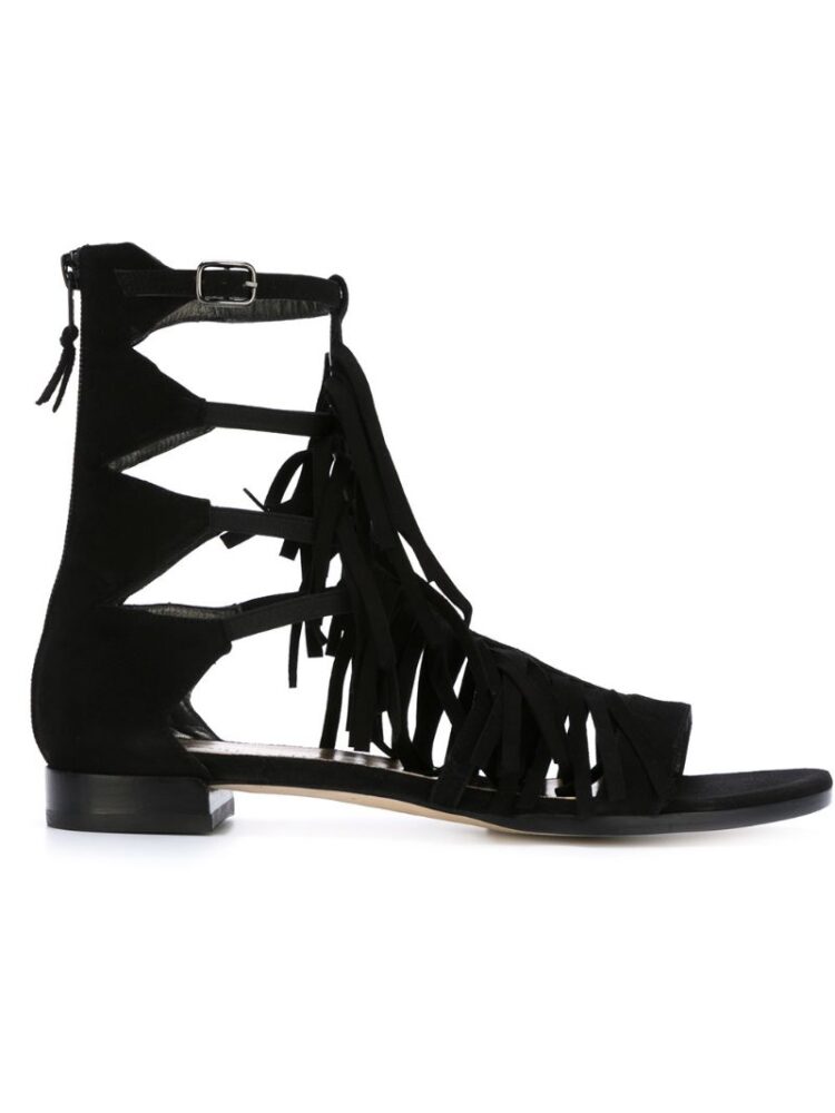 tuart Weitzman 'Gladrags' Wildledersandal sneakers (zwart)