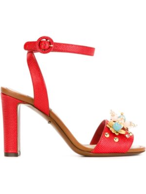 Dolce & Gabbana Sandalen mit Blumenapplikatio sneakers (rood)