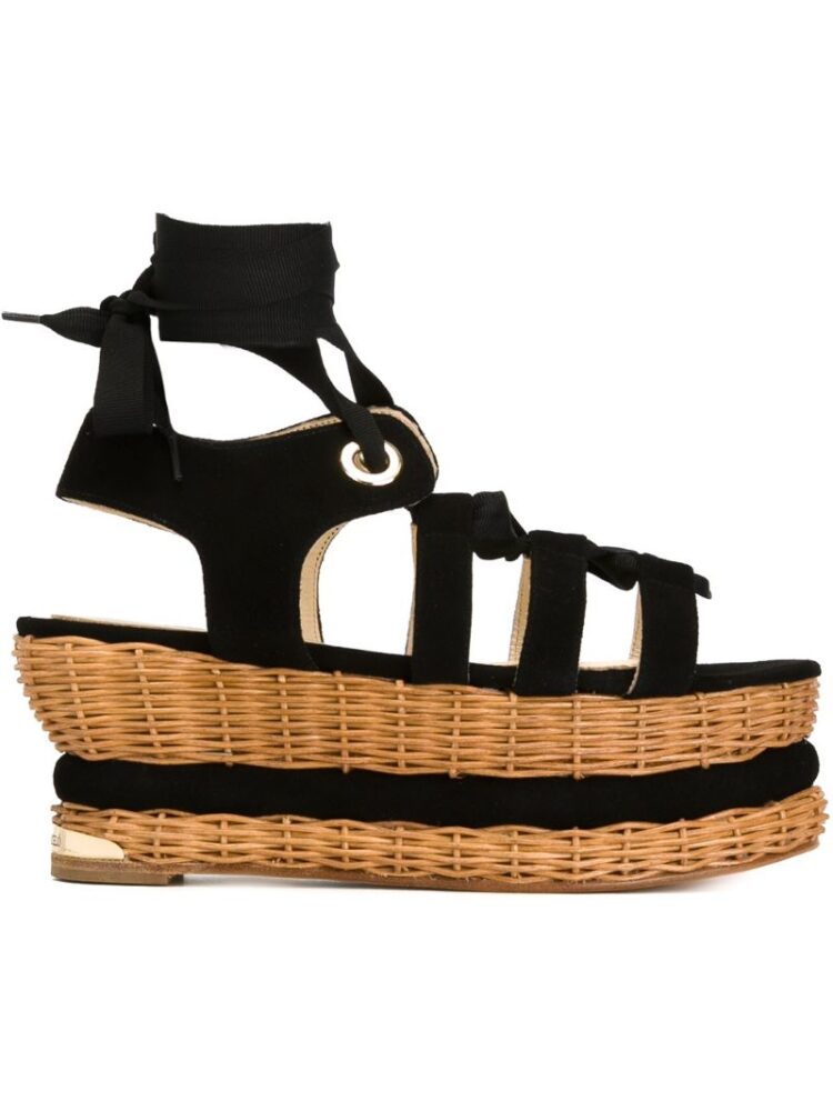 Paloma Barceló Flatform-Sandalen mit gewebtem Desig sneakers (zwart)