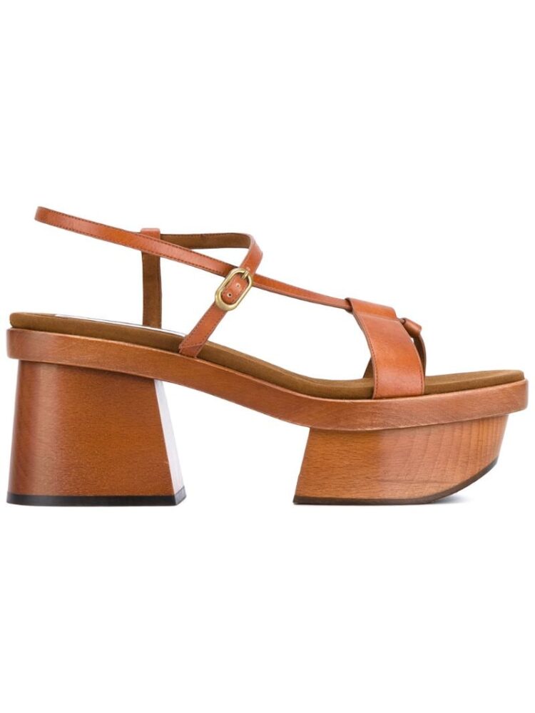 tella McCartney 'Atlea' Plateau-Sandal sneakers (bruin)