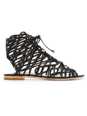 ophia Webster Flache Riemchensandal sneakers (zwart)