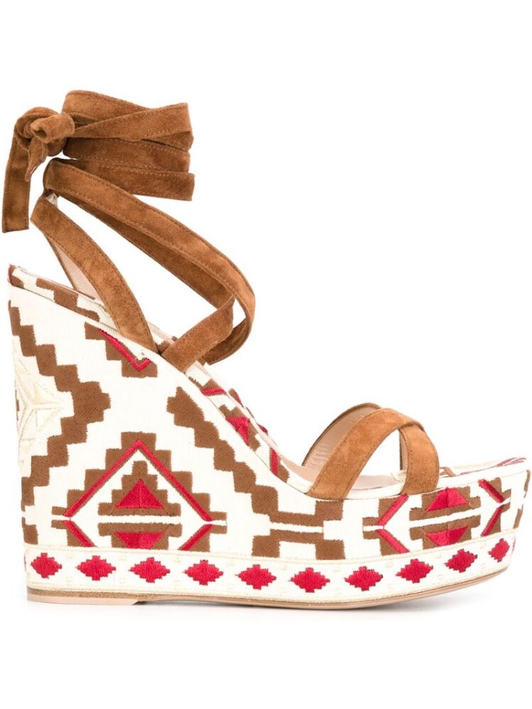 Gianvito Rossi 'Cheyenne' Wedge-Sandal sneakers (bruin)