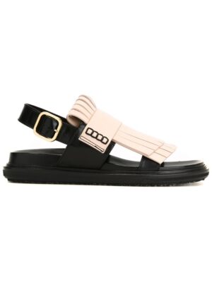 Marni Flache Sandalen mit F sneakers (zwart)