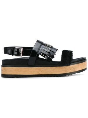 Alexander McQueen Flatform-Sandalen mit F sneakers (zwart)