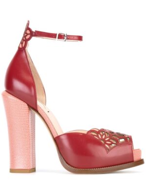 Fendi Sandalen mit Laser-Cut sneakers (rood)