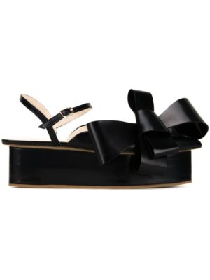 Delpozo Flatform-Sandalen mit Schleif sneakers (zwart)