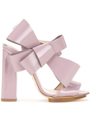 Delpozo Sandalen mit Oversized-Schleif sneakers (paars)