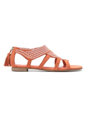 h Chofakian leather flat sandal sneakers (geel)