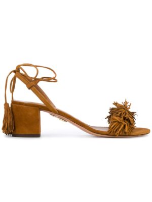 Aquazzura 'Wild Thing' Sandalen mit Blockabsatz sneakers (bruin)