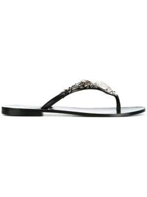 Philipp Plein 'Calais' Flip-Flop sneakers (zwart)