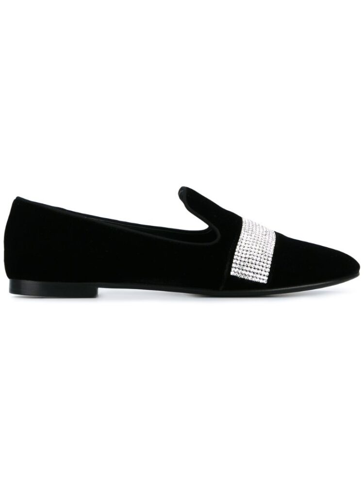 Giuseppe Zanotti Design Samtloafer mit Kristall sneakers (zwart)