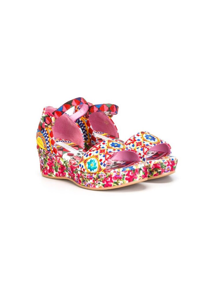 Dolce & Gabbana Kids 'Carretto Con Rose' Sandal sneakers (overige kleuren)