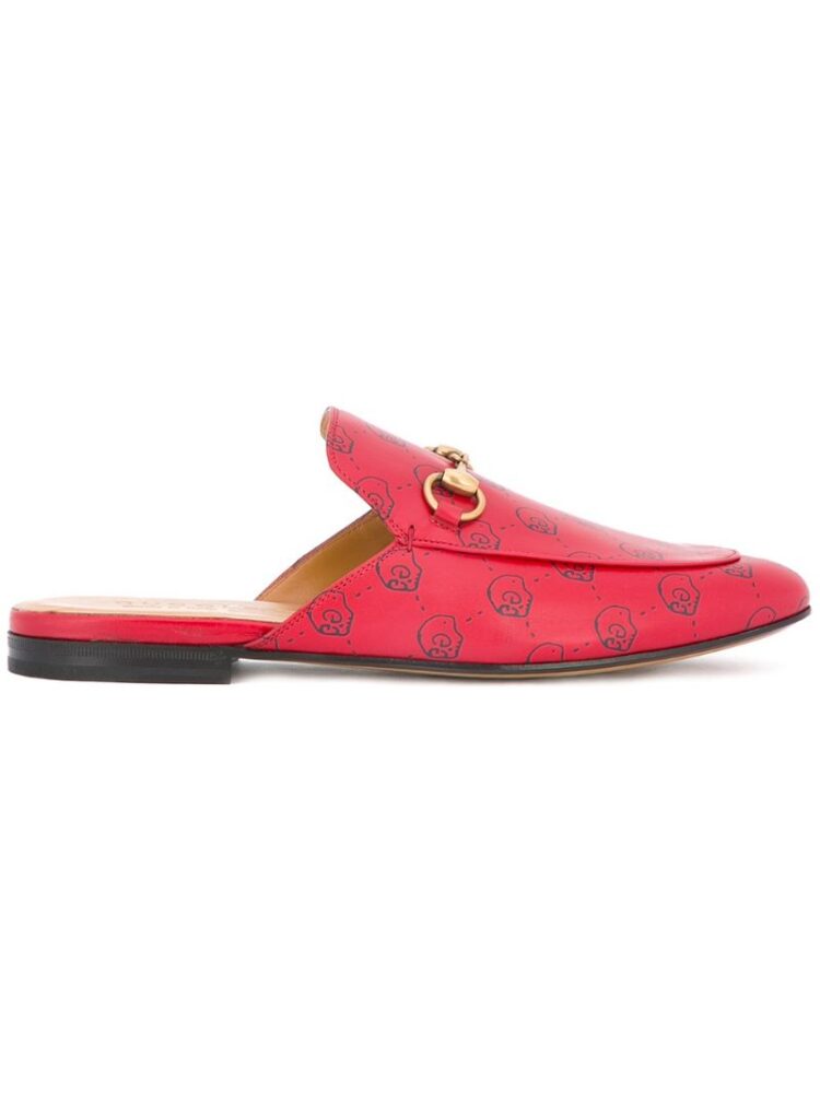 Gucci 'Princetown' Slipper mit "GucciGhost"-Print sneakers (rood)