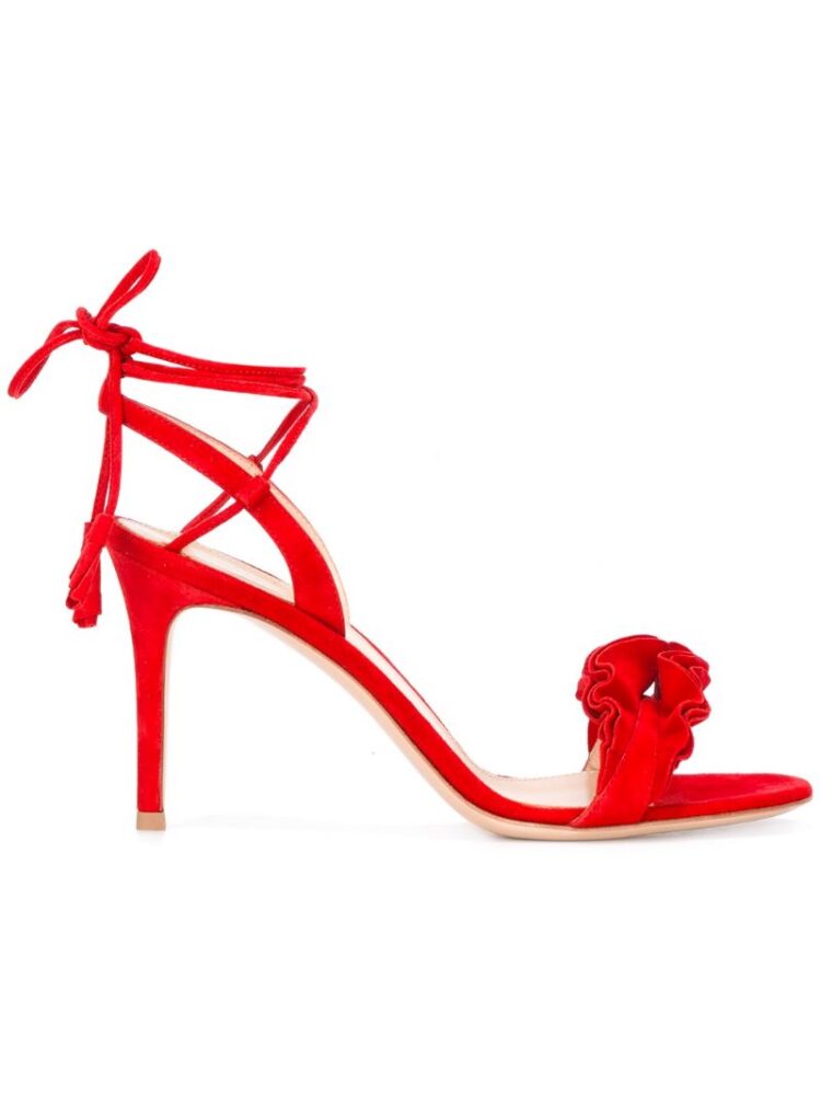 Gianvito Rossi Sandalen mit gerüschten Detail sneakers (rood)