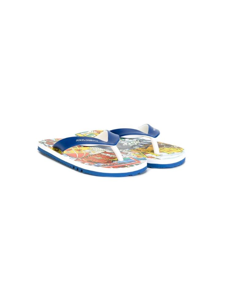 Dolce & Gabbana Kids Flip-Flops mit Print sneakers (overige kleuren)