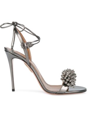 Aquazzura 'Monaco' Sandalen mit Kristall sneakers (grijs)