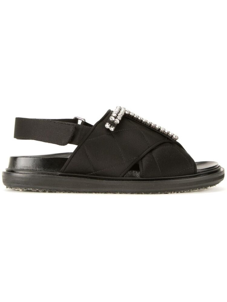 Marni Gesteppte 'Fussbett' Sandal sneakers (zwart)