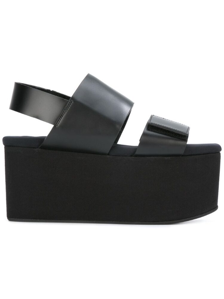 Marni Flatform-Sandalen mit Klettverschlu sneakers (zwart)