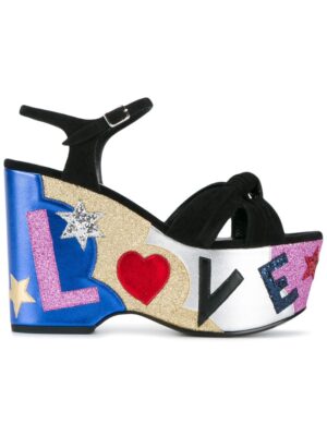 int Laurent 'Candy 50 Love' Plateau-Sandal sneakers (zwart)