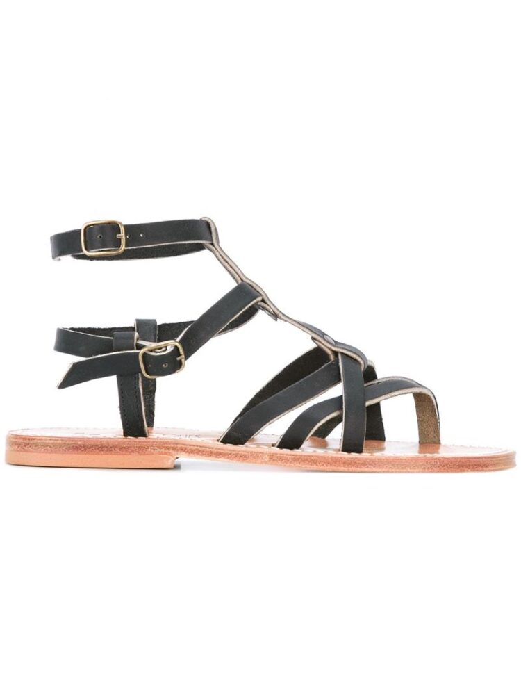 K. Jacques 'Larissa' Sandal sneakers (zwart)