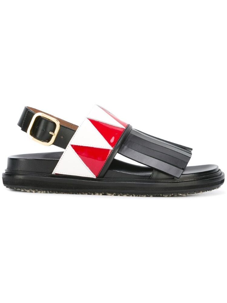 Marni 'Fussbett' Sandal sneakers (zwart)