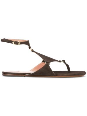 L'Autre Chose Flache Sandalen mit T-Riem sneakers (bruin)