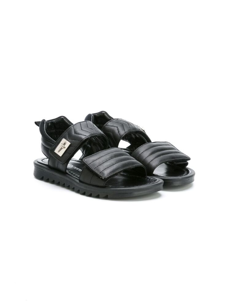 Cesare Paciotti Kids Gesteppte Sandal sneakers (zwart)