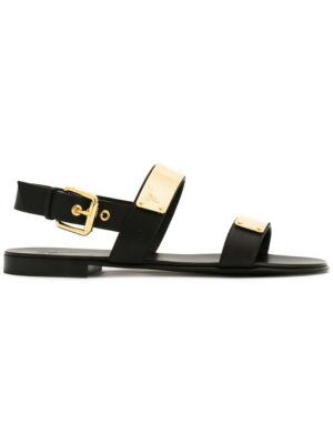 Giuseppe Zanotti Design Sandalen mit goldfarbenem Schild sneakers (zwart)