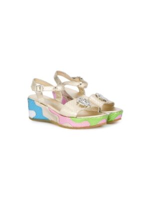 Roberto Cavalli Kids Sandalen in Metallic-Opti sneakers (overige kleuren)