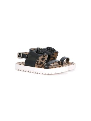 Roberto Cavalli Kids Sandalen mit Logo-Schild sneakers (zwart)