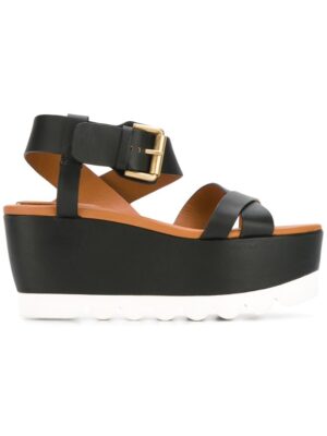 By Chloé Flatform-Sandal sneakers (zwart)