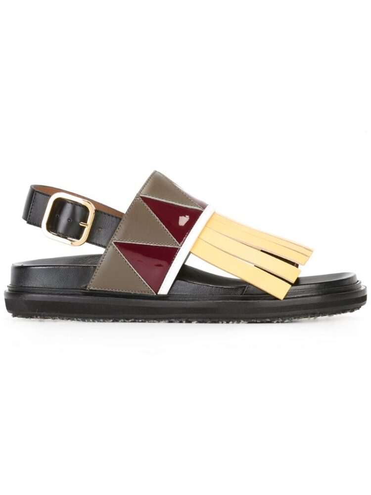 Marni Slingback-Sandalen mit F sneakers (zwart)