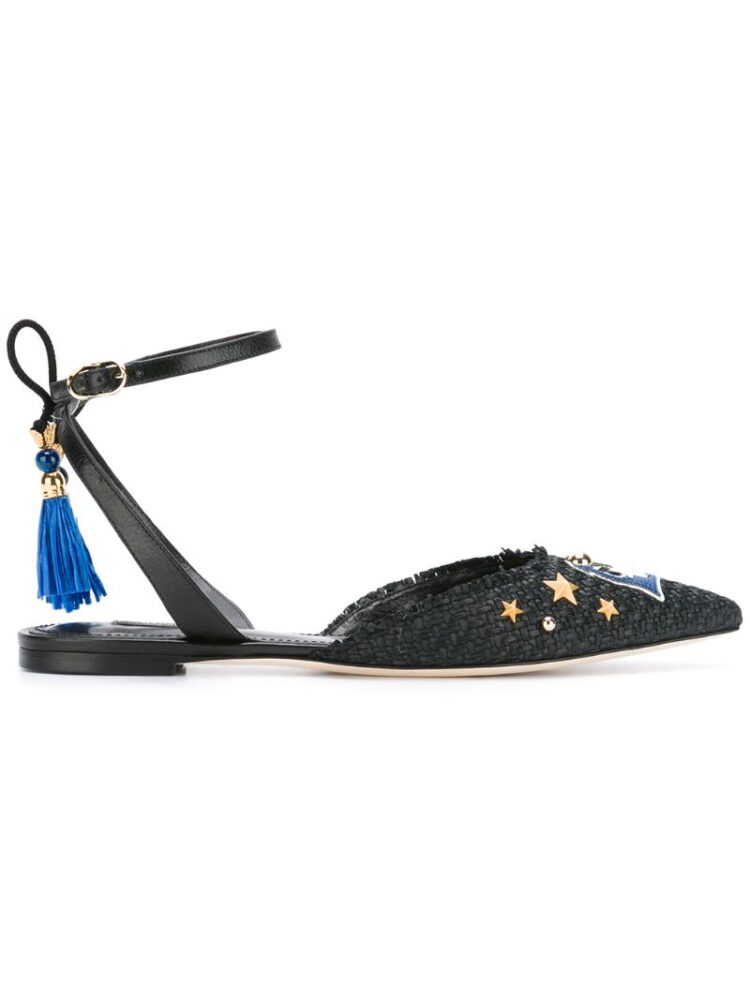 Dolce & Gabbana 'Bellucci' Sandalen mit spitzer Kapp sneakers (zwart)