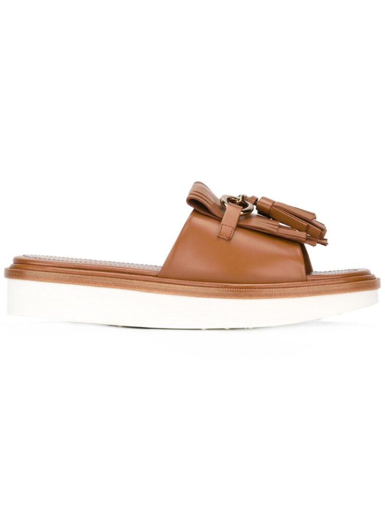 Tod's Flache Plattform-Sandal sneakers (bruin)