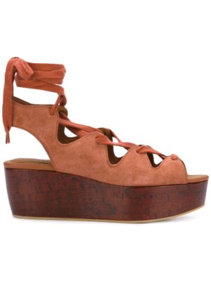 By Chloé Plateau-Sandalen mit Schnürung sneakers (bruin)