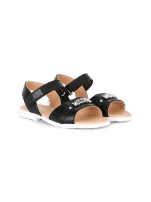 Moschino Kids Sandalen mit Logo-Schild sneakers (zwart)