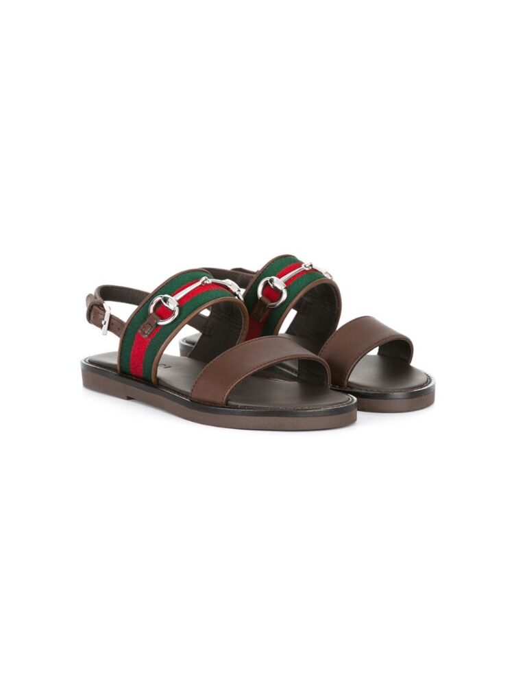 Gucci Kids Sandalen mit Webstreif sneakers (bruin)