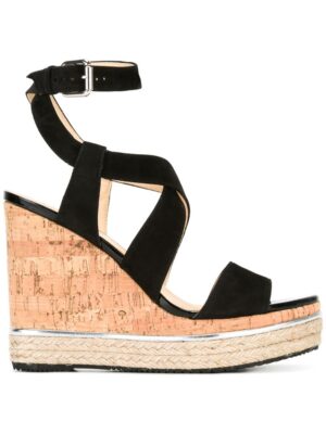 Hogan Wedge-Sandalen aus Wildled sneakers (zwart)