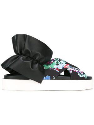 MSGM Flatform-Sandalen mit Blumen-Print sneakers (zwart)