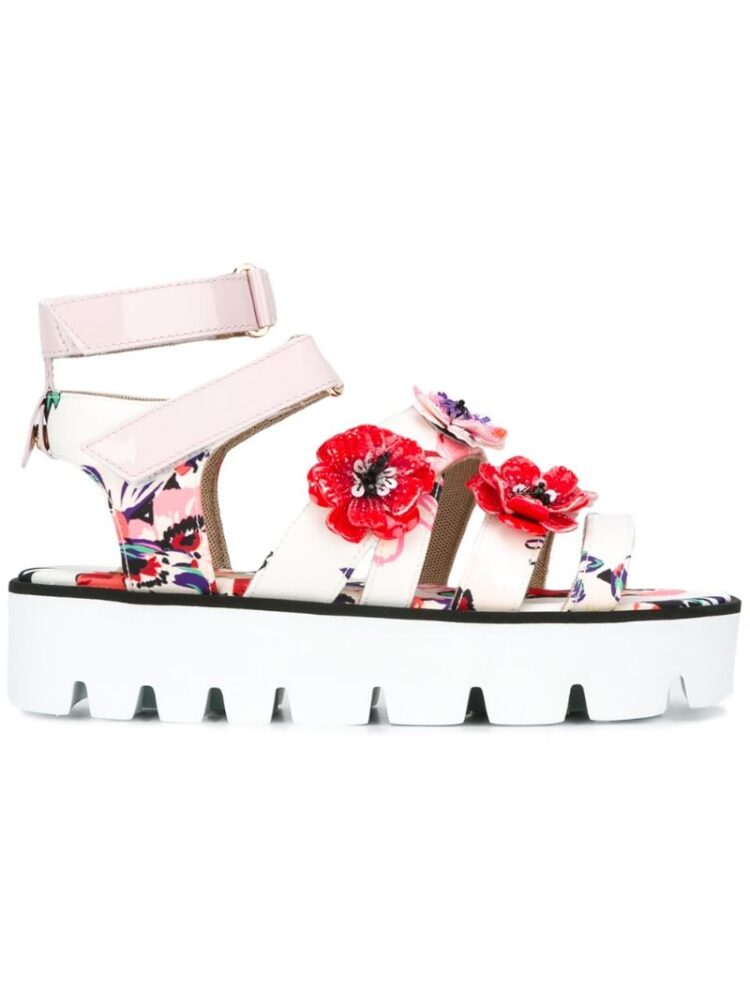 MSGM Flatform-Sandalen mit Blumenapplikatio sneakers (overige kleuren)